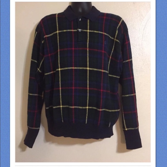 Polo Ralph Lauren Other - Ralph Lauren Polo Plaid Sweater Large Mens
